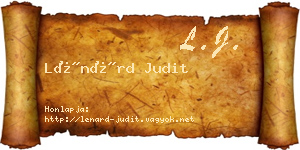 Lénárd Judit névjegykártya