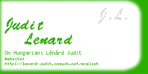 judit lenard business card